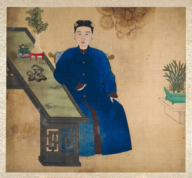 郎世寧清朝官員夫人畫像