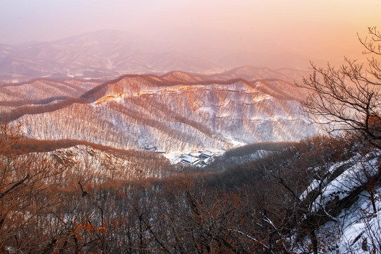 朱雀山的夕阳