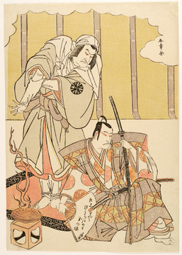 勝川春章日本武士