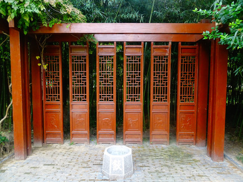 中式门景观