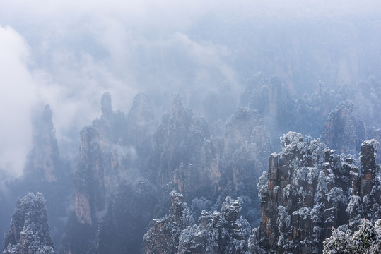 张家界雪景