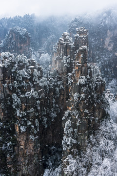 张家界雪景