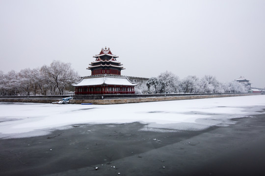 故宫角楼雪景