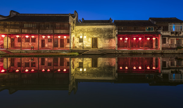 南浔古镇百间楼夜景