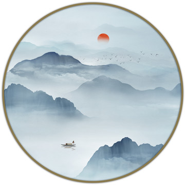 云霧山水畫