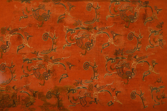 古代织锦残片图案