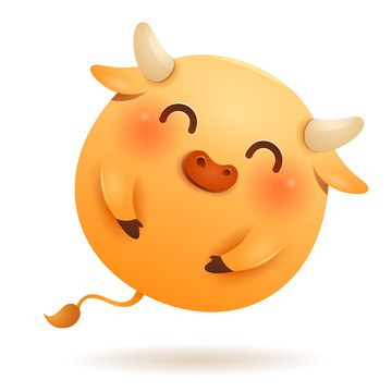 可愛(ài)的氣球小金牛