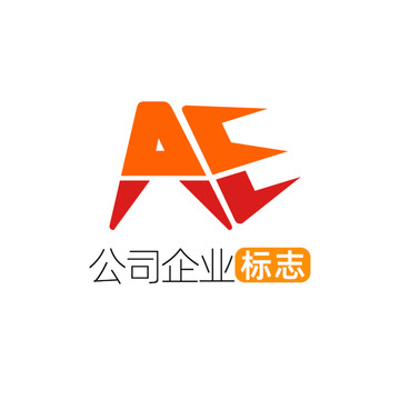 创意字母AE企业标志logo