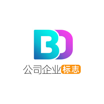 创意字母BD企业标志logo