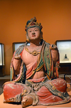 明代木雕菩萨坐像