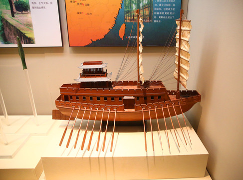 越国战船模型