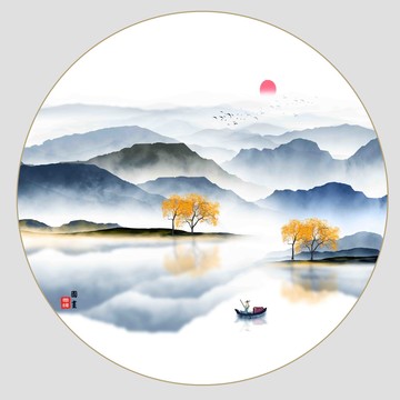 水墨山水画