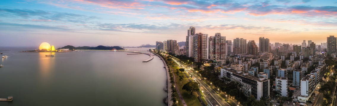 航拍珠海夜景