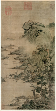 李公麟溪橋散步圖