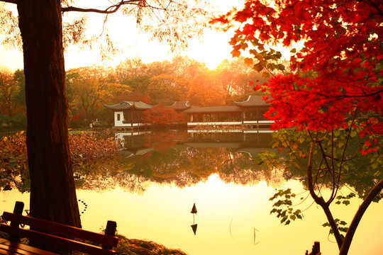 杭州西湖秋景