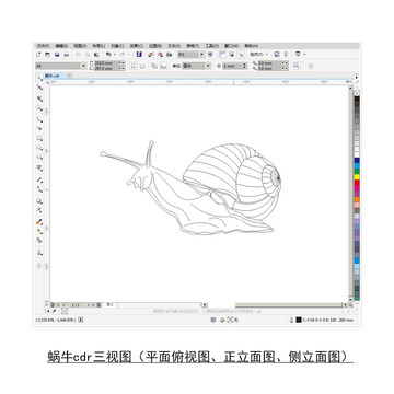 蜗牛cdr矢量图