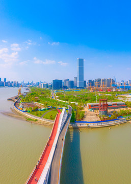 上海前滩休闲公园的桥
