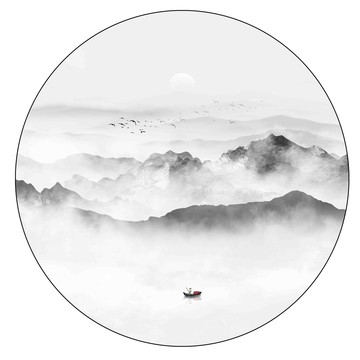 水墨現(xiàn)代山水
