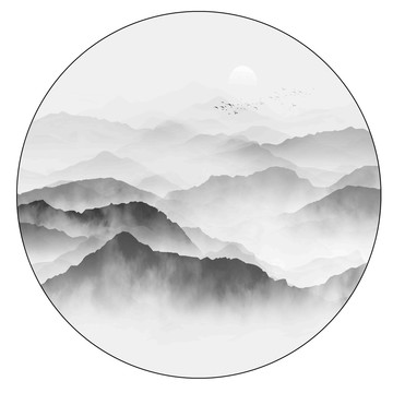 禪意水墨山水