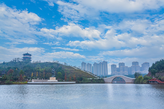 桂阳文化园湖景