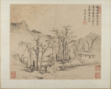 文嘉文休承山水冊第四幅