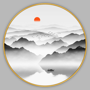 水墨山水畫(huà)
