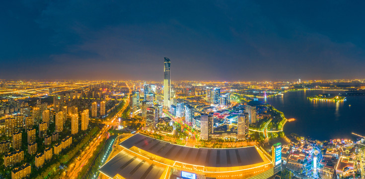 苏州工业园区湖东CBD夜景