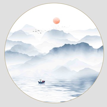 水墨山水圖