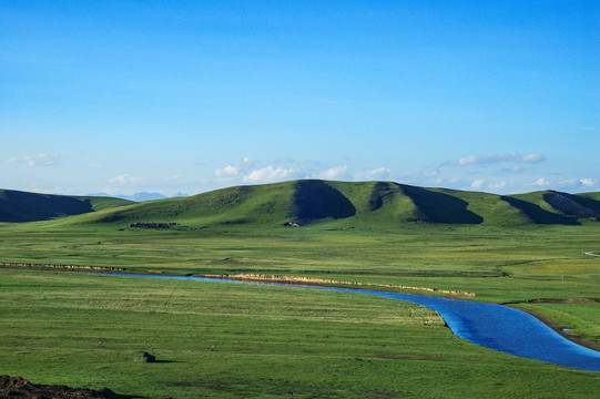 高原草原若尔盖湿地