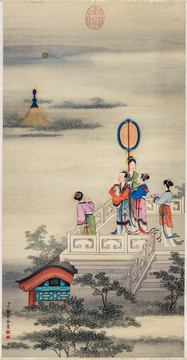 丁觀鵬人物仕女圖