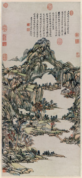 王原祁仿黃公望秋山圖