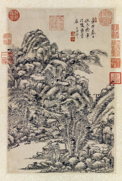 王原祁仿黃公望山水圖