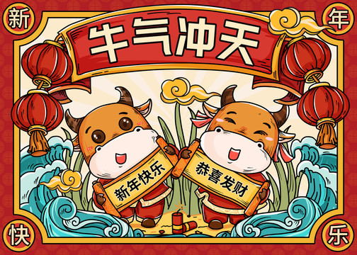 牛年插畫