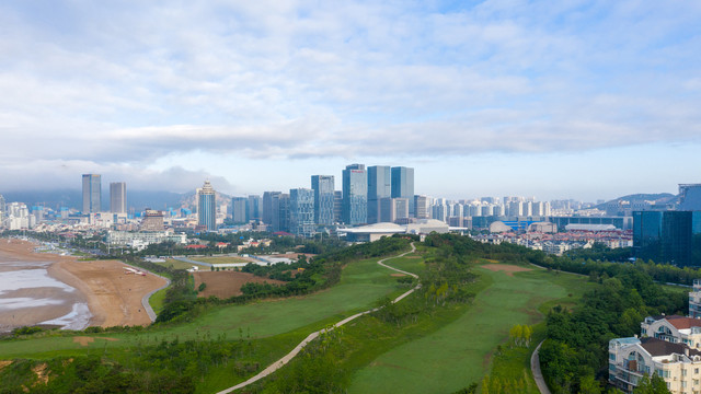 青岛崂山区城市风光