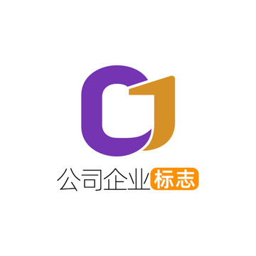 创意字母CJ企业标志logo