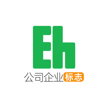 創(chuàng)意字母EH企業(yè)標(biāo)志logo