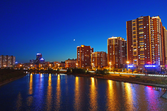 海拉尔夜景