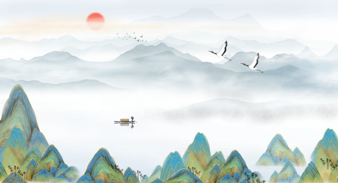 新中式山水畫(huà)