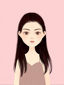 手繪女生
