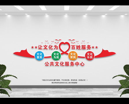 公共文化服務(wù)中心文化墻
