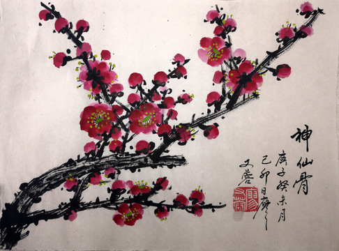 國(guó)畫(huà)紅梅