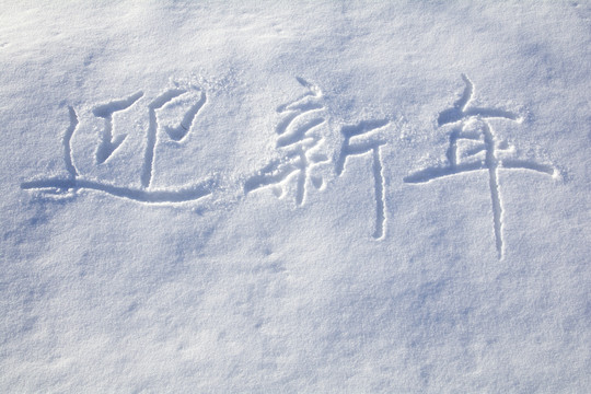 雪地新年祝愿