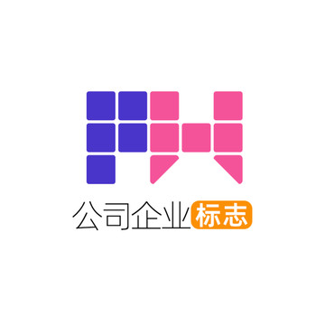 创意字母FW企业标志logo