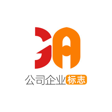 创意字母GA企业标志logo