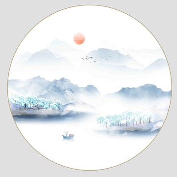 禅意山水画