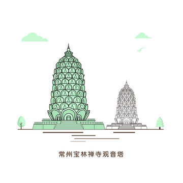 常州宝林禅寺观音塔
