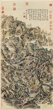 董邦達(dá)居庸迭翠圖