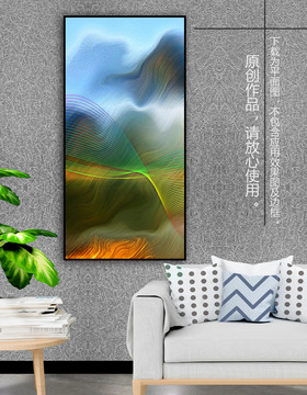 抽象裝飾畫(huà)客廳無(wú)框畫(huà)