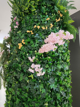 鲜花绿植装饰墙