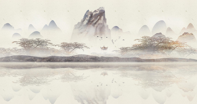 抽象山水